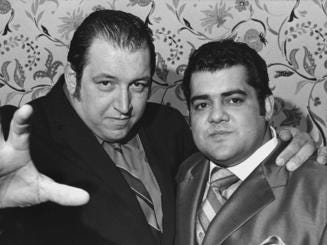 Jefferson High graduate Bob Marella, left, found international fame as professional wrestler Gorilla Monsoon. April 30, 1971, in Baltimore, Md. To his right is Pedro Morales, former heavyweight champion of wrestling.