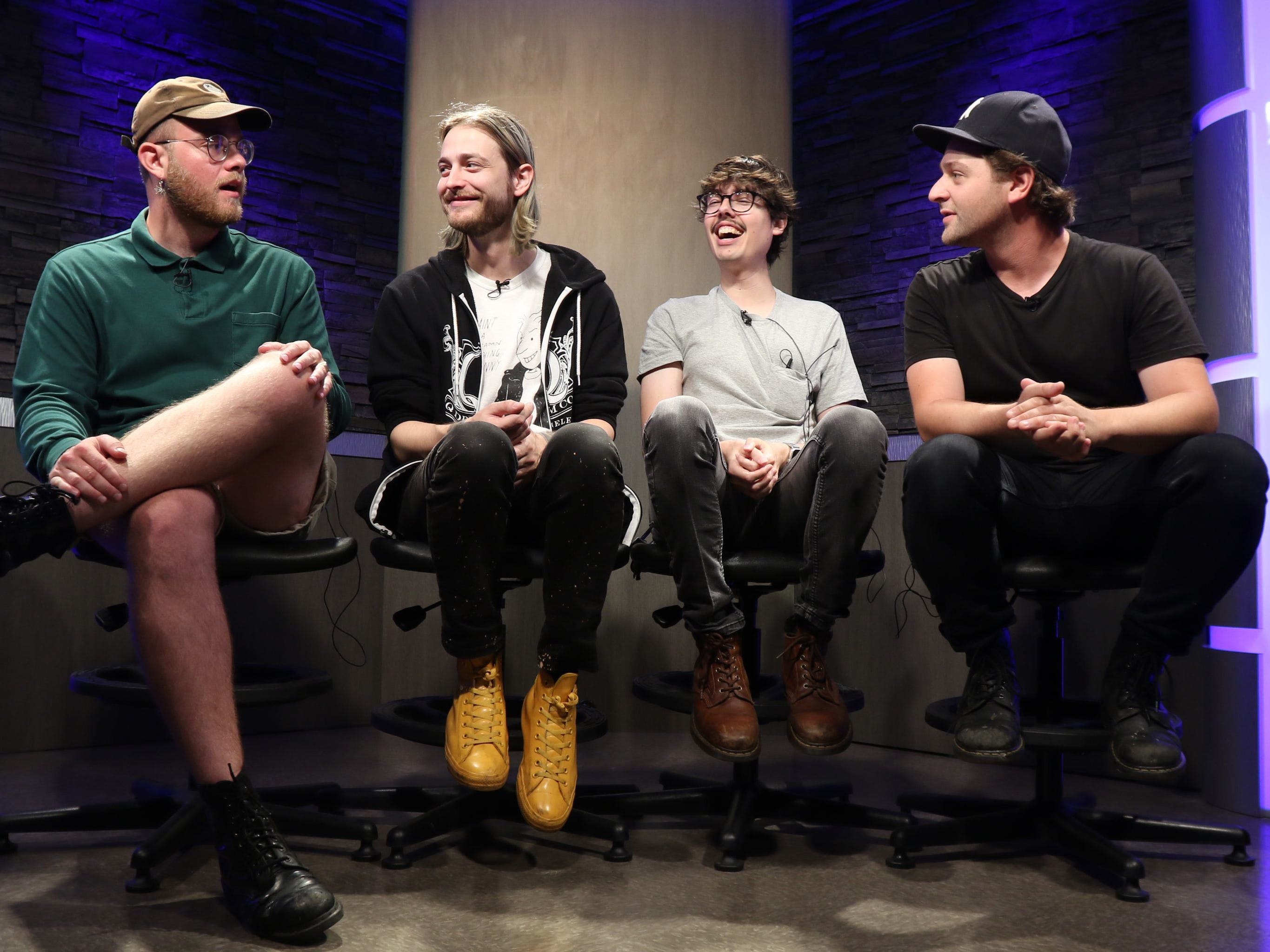 Benjamin Bailey, Paul Brenner, Daniel Armbruster and Joseph Morinelli, members of Joywave talk about funny stories from the road.