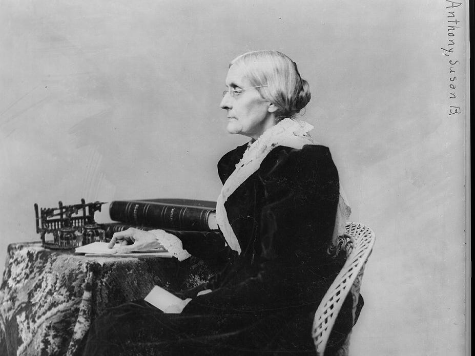 Portrait of Susan B. Anthony.