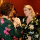 Sara George Byers of Shelburne, president and co-owner of Leonardo's Pizza and Flynn Center board member, left, welcomes the Flynn Center's new executive director,Anna Marie Gewirtz, at the Everybody Belongs: A Celebration Honoring John Killacky at the Flynn Center for the Performing Arts in Burlington on Tuesday, June 26, 2018.