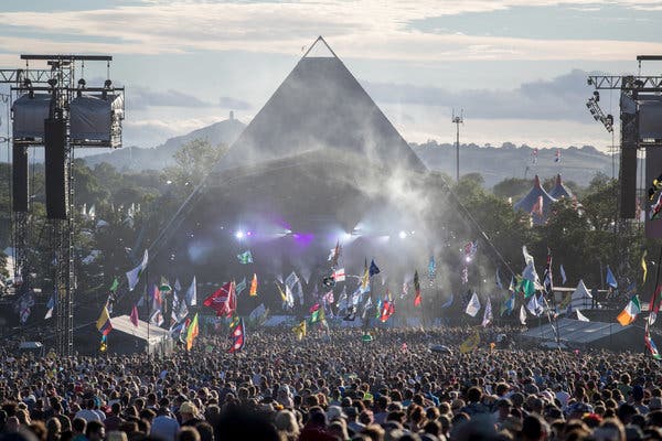 The Pyramid Stage at the 2017 Glastonbury Festival.