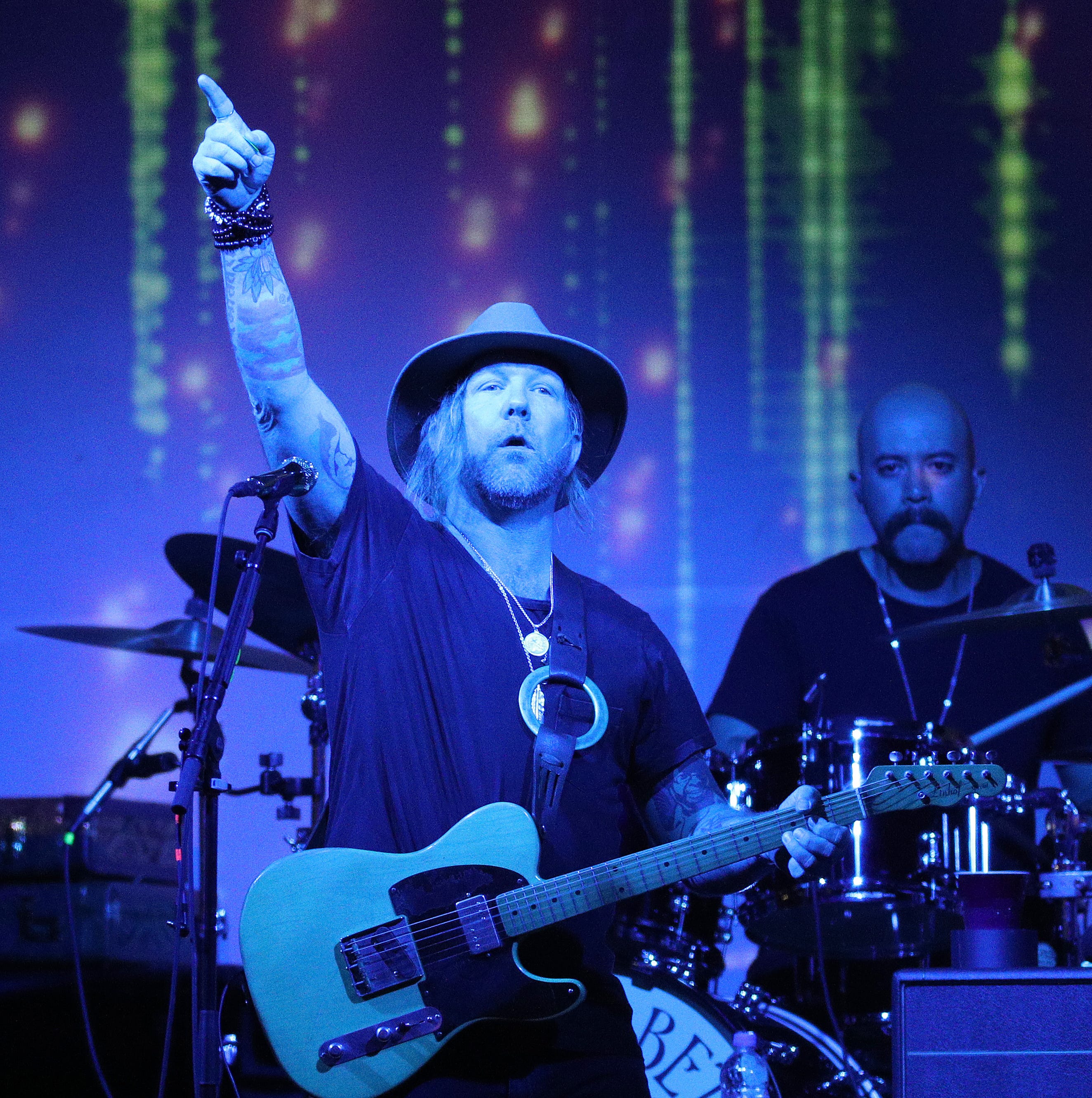 Devon Allman performing with the Allman Betts Band on Parcel 5 during CGI Rochester International Jazz Festival. 