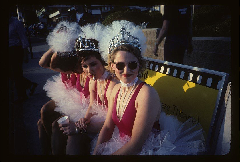 This Polaroid photograph was taken by Go-Gos manager Ginger Canzoneri during a break from a photo shoot for the cover of the band’s second album, “Vacation.” Sitting, from left, are an uniden-tifiable Go Go, Belinda Carlisle, Kathy Valentine and Gina Schock.