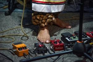 a stack of flyers on a table: Los Cogelones are among Mexican bands seeking to preserve ancestral culture through rock, heavy metal or blues