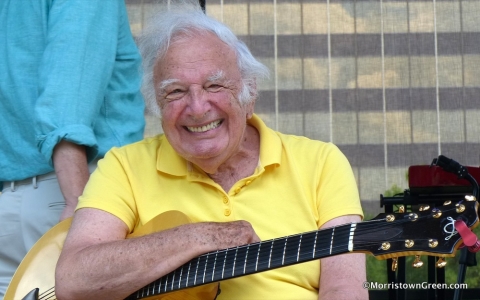 LOOKING GOOD: Bucky Pizzarelli, at the 2016 Morristown Jazz & Blues Festival. Photo by Kevin Coughlin