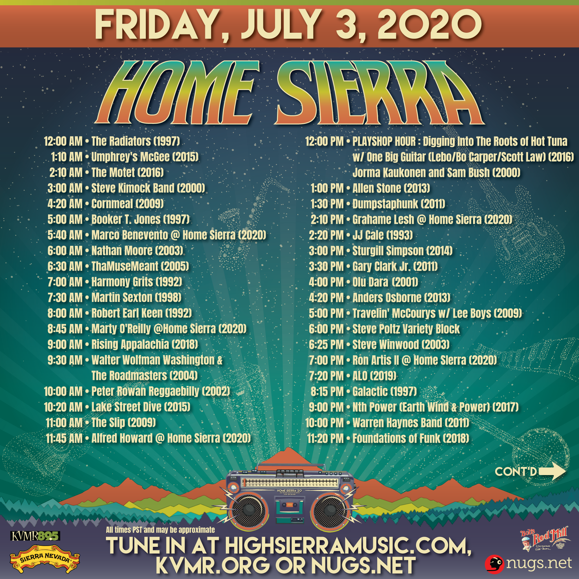 High Sierra Festival Announces Schedule For This Weekend's Home Sierra