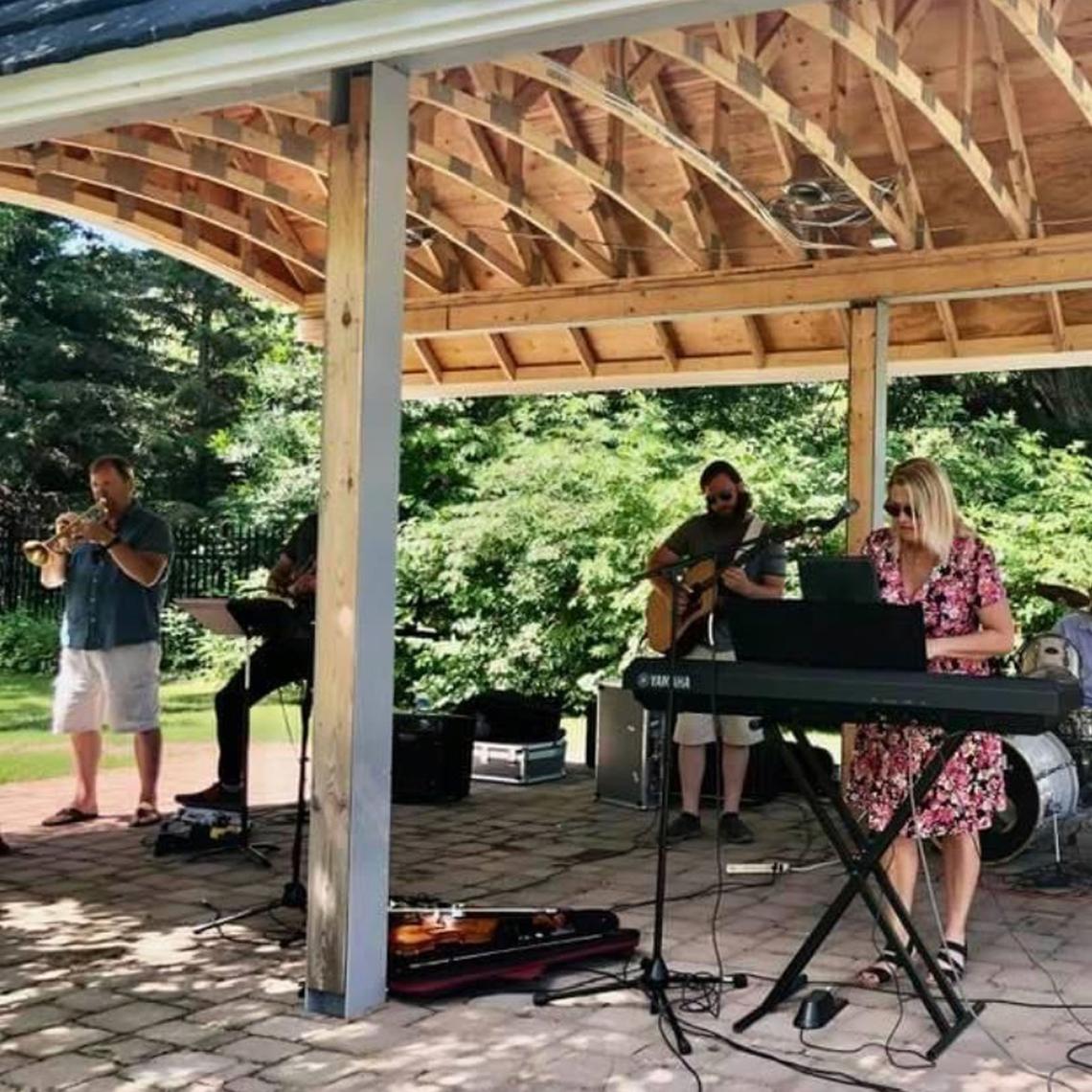 Kathie Brekke at the keyboard at Shoreham Chapel in Detroit Lakes, Minn., in June. Special to The Forum