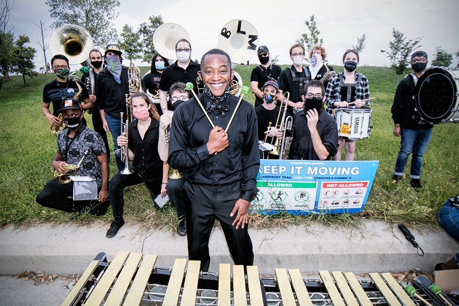 Thaddeus Tukes and the Chicago Freedom Ensemble on the lakefront - MICHAEL JACKSON FOR CHICAGO READER